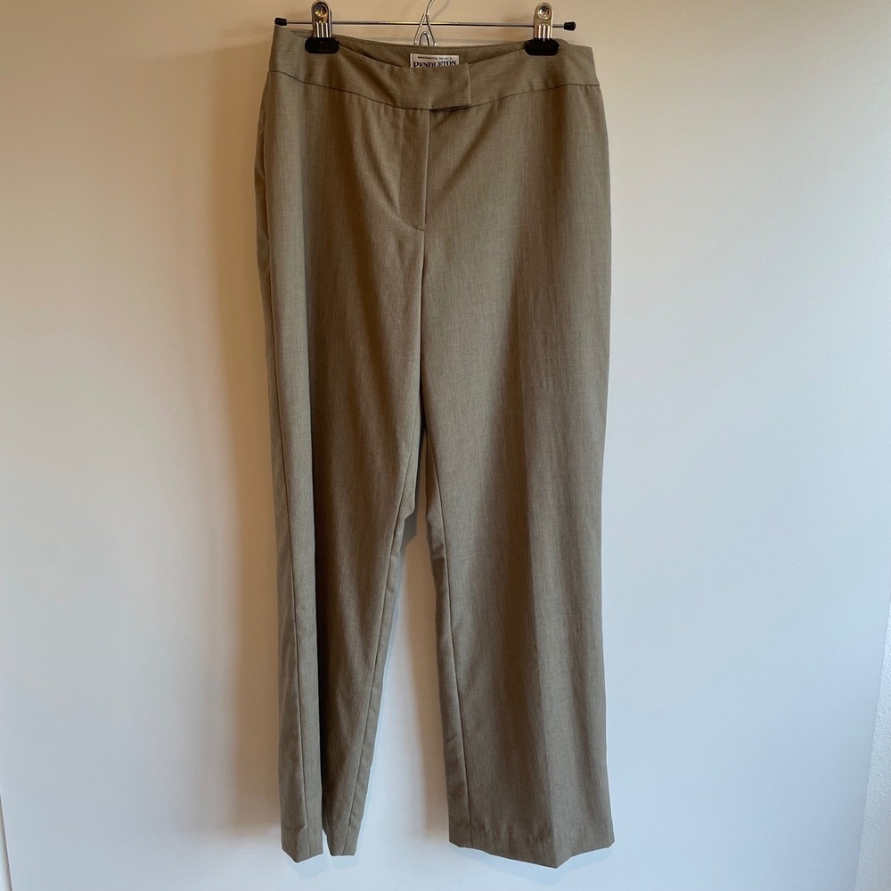 Pendleton Taupe Brown Wool Trousers Pants Womens Size 10 Straight‎ Leg Career
